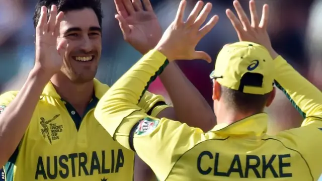 Mitchell Starc and Michael Clarke