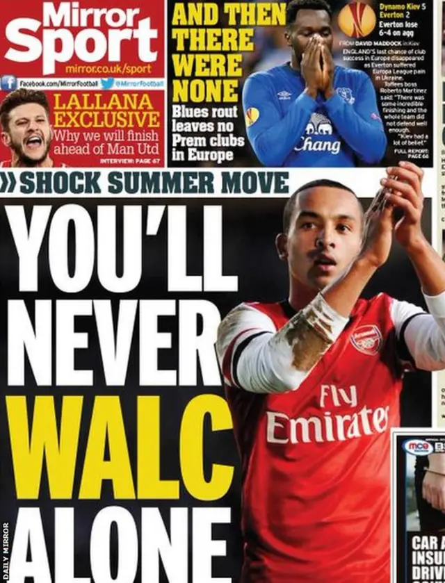 Daily Mirror back page