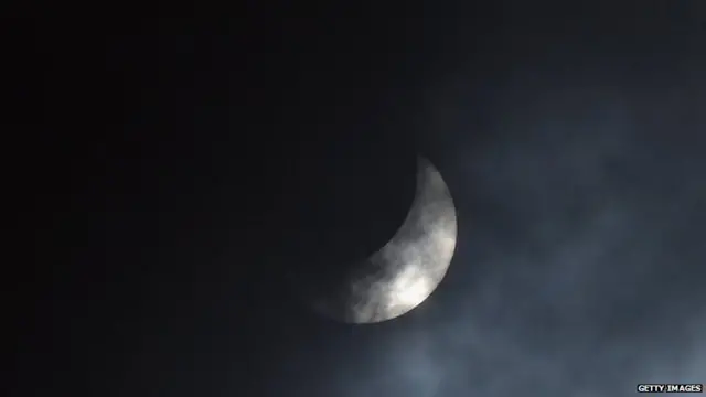 Eclipse over the Madeira Islands in Portugal