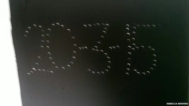 Solar eclipse pinhole