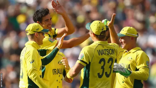 Australia players celebrate