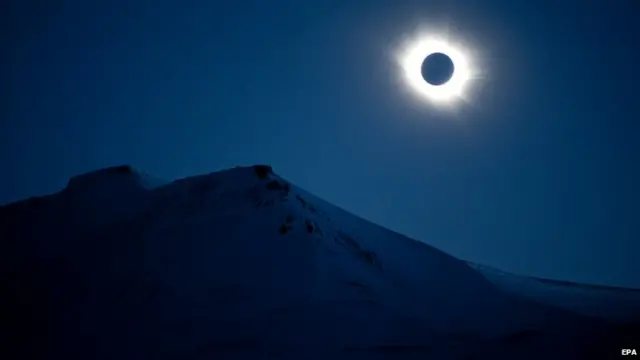 The total solar eclipse at Svalbard, Norway