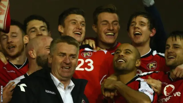 Walsall celebrate getting to Wembley