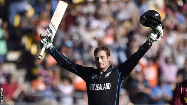 Guptill celebrates his century