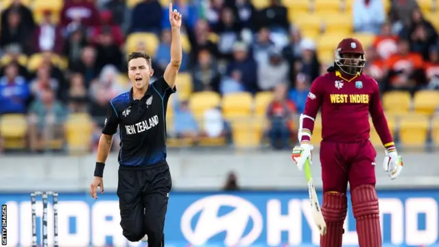 Trent Boult celebrates