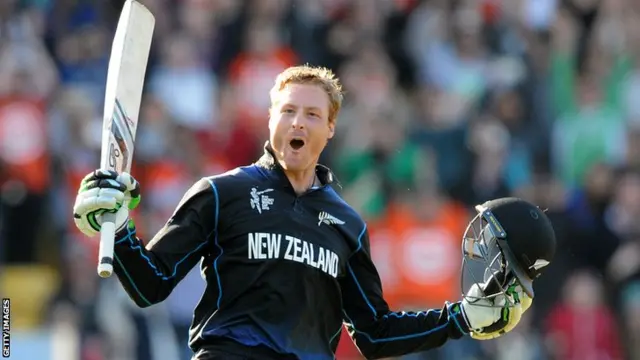 Martin Guptill celebrates