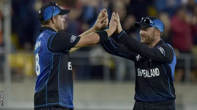 Anderson and McCullum celebrate