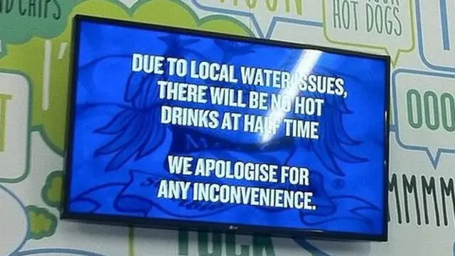 Manchester City announcement about "local water issues"