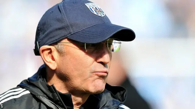 West Brom manager Tony Pulis