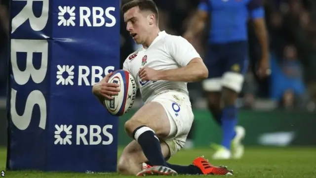 George Ford scores a try