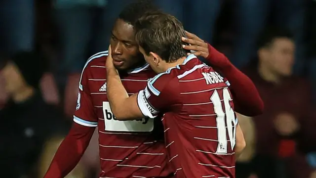 Diafra Sakho and Mark Noble