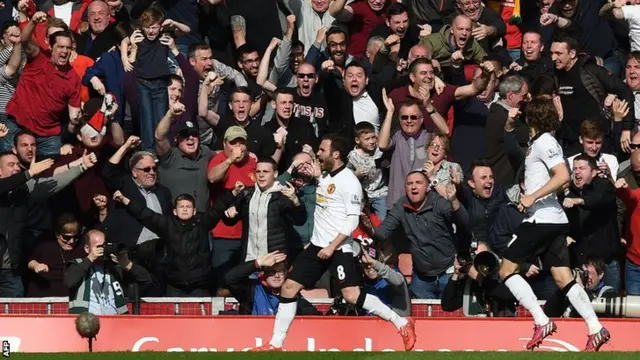 Juan Mata celebrates