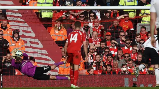 Simon Mignolet saves Wayne Rooney's penalty