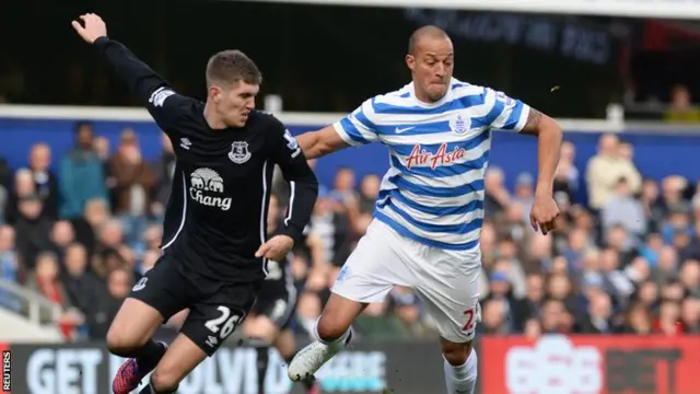 John Stones pressures Bobby Zamora