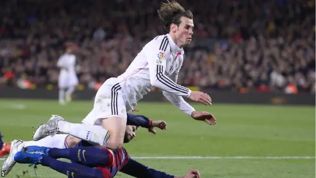 Gareth Bale is fouled