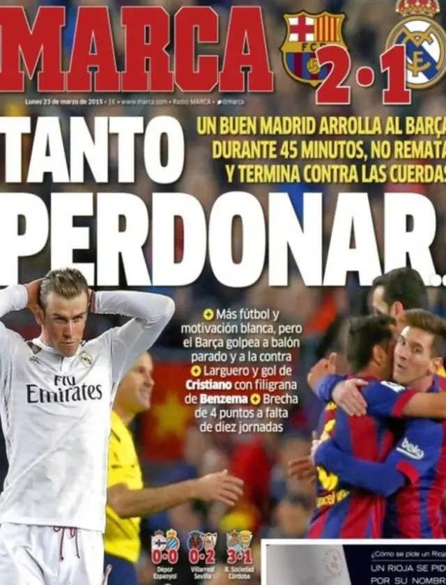 Marca front page