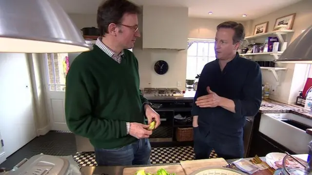 James Landale with David Cameron