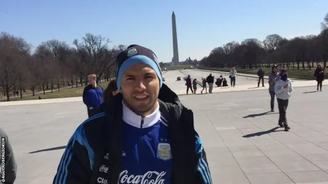 Sergio Aguero in Washington