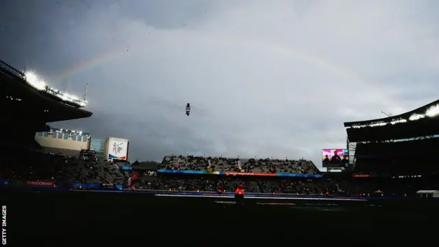 Rainbow above Eden Park