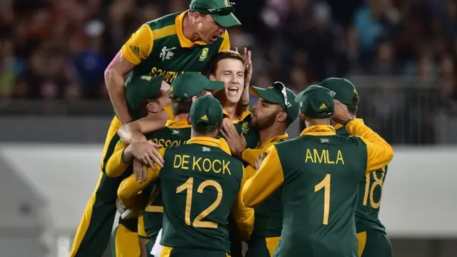 South Africa celebrate