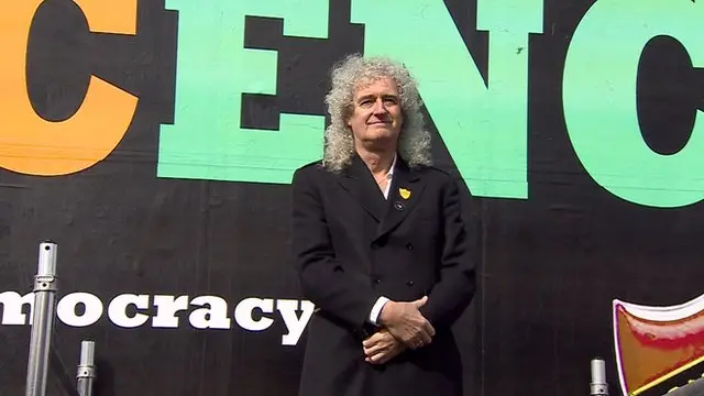 Brian May at Common Decency poster unveiling