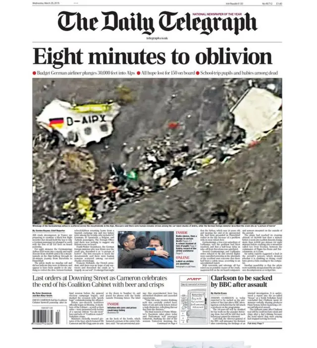 Telegraph front page