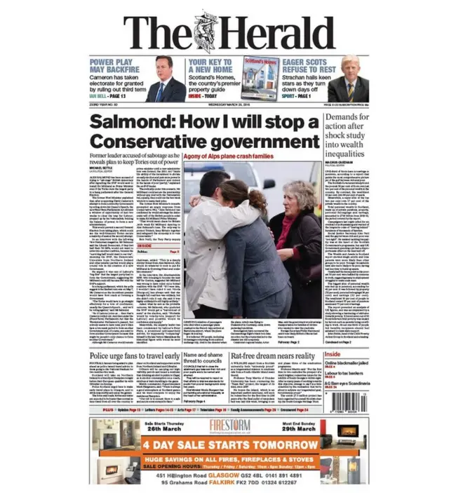 Herald front page