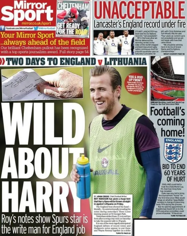 Daily Mirror back page