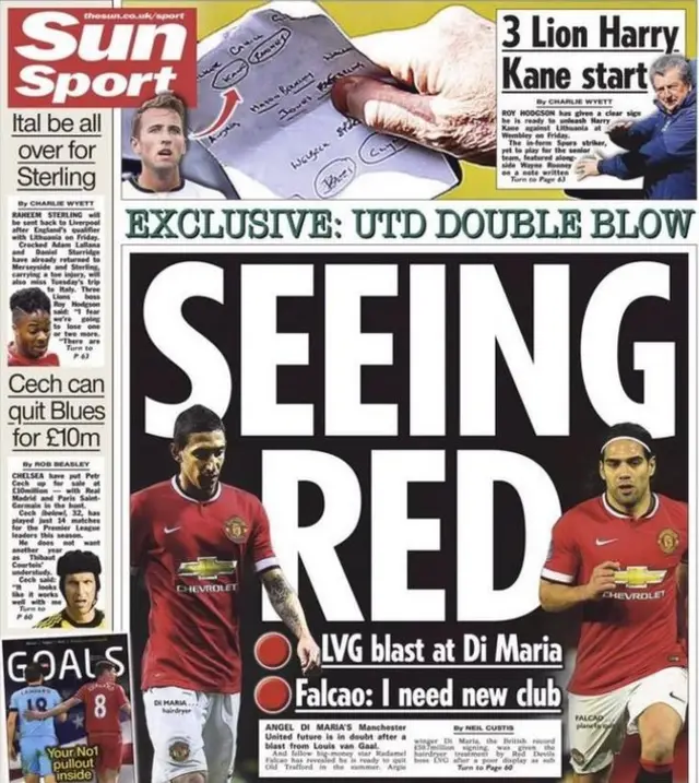 The Sun back page