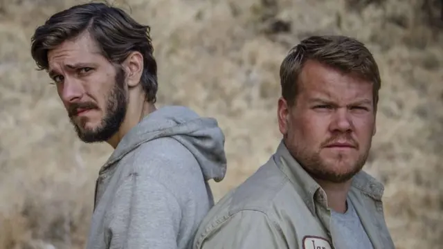 Mathew Baynton and James Corden in The Wrong Mans