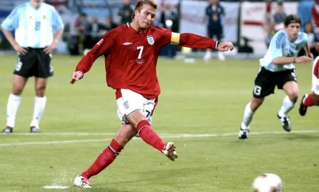 David Beckham penalty v Argentina 2002