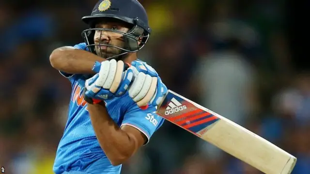 Shikhar Dhawan of India bats during the 2015 Cricket World Cup Semi Final match between Australia and India