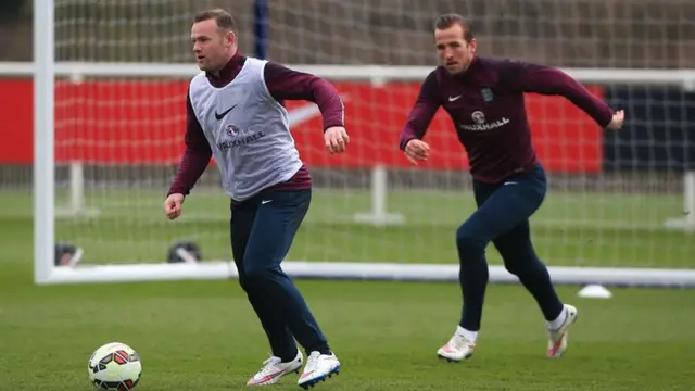 Wayne Rooney and Harry Kane