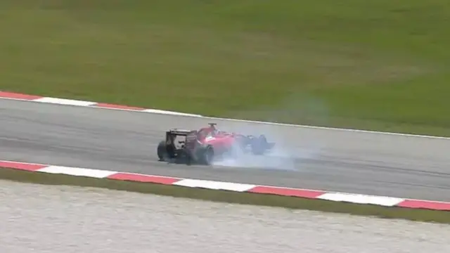 Vettel skids