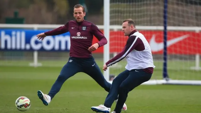 Harry Kane and Wayne Rooney