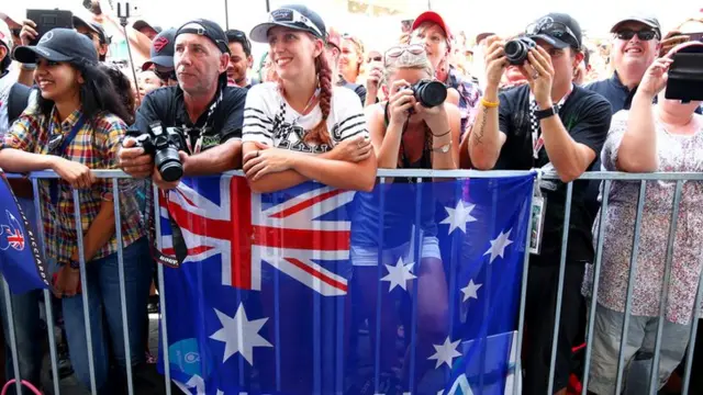 Australian F1 fans at the Malaysian Grand Prix