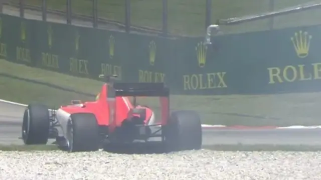 Roberto Merhi in the gravel pit