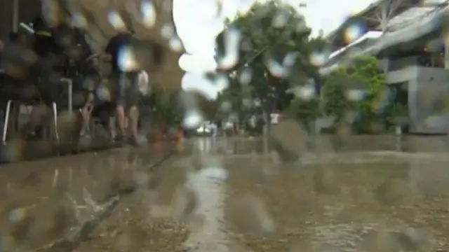 Rain at the Malaysian grand prix