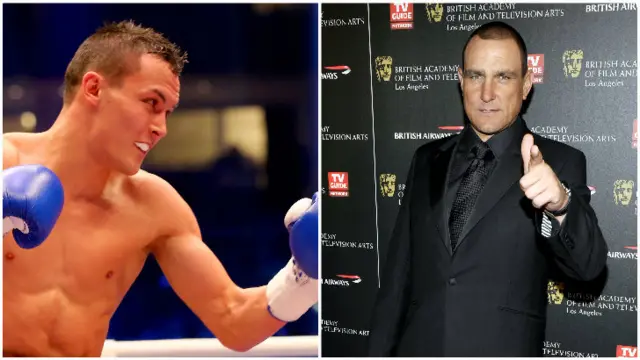 Josh Warrington and Vinnie Jones