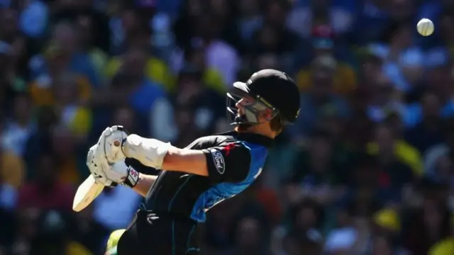 Kane Williamson evades a short ball