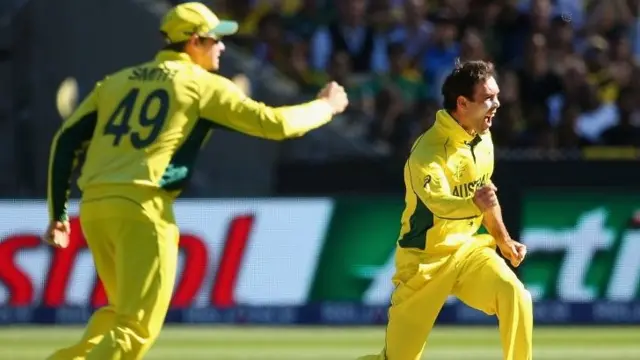 Glenn Maxwell of Australia celebrates