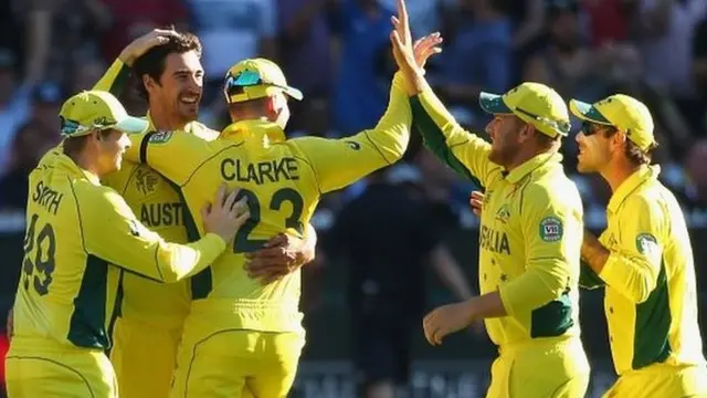 Australia celebrate