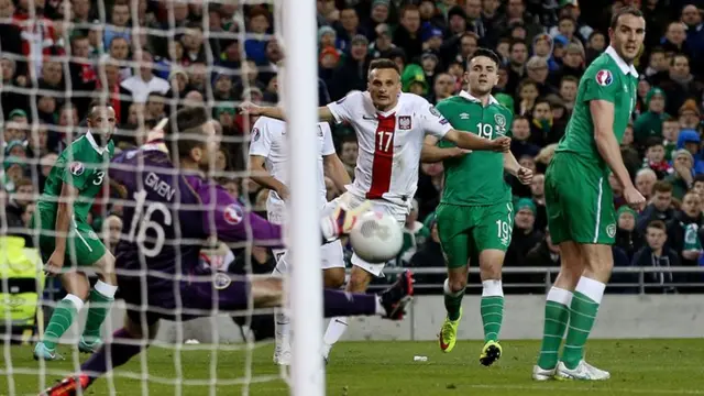 Poland score opening goal