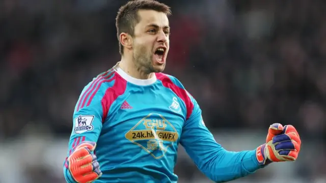 Swansea goalkeeper Lukasz Fabianski