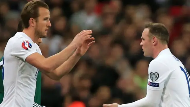 Harry Kane and Wayne Rooney