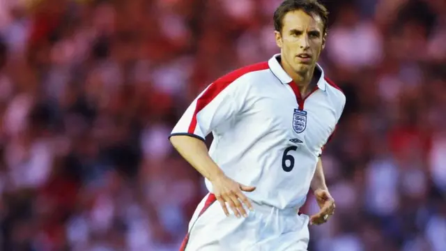 Gareth Southgate in action for England