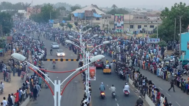 Crowds in Kano, Nigeria