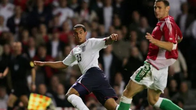 Theo Walcott makes his debut for England