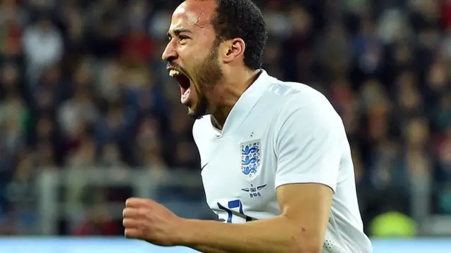 Andros Townsend celebrates after scoring against Italy