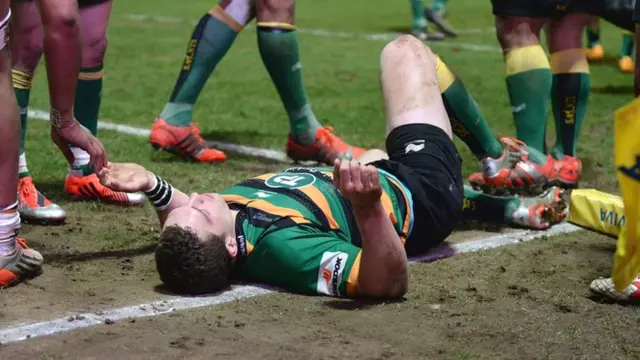 George North - left unconscious from a blow to the head in a Premiership game on Friday